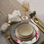 Hermia 2924 Mantel de Comedor, 80% Poliéster / 20% Algodón, Diámetro 37 cm, Pack 4 Piezas, Lavable